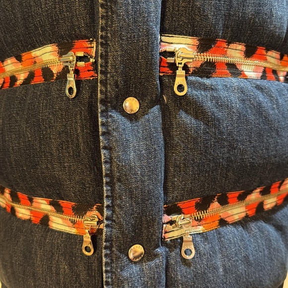 H&M x Kenzo Goose Down Denim Puffer Size L - Picture 3 of 5